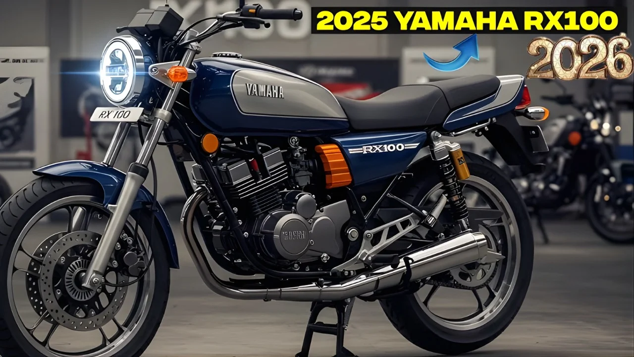 Yamaha RX100 Bike 2026 New Launched – Powerful Engine, Retro Design & 65kmpl Mileage With!